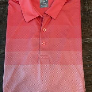 Callaway Men's Pink/Salmon colored Polo Shirt XL